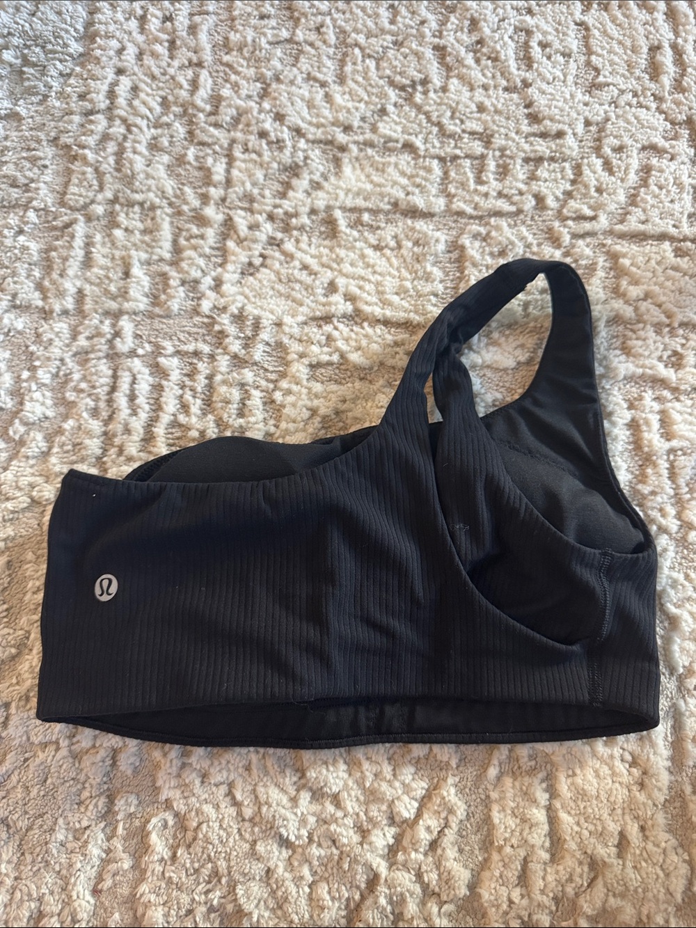Black one shoulder lululemon bra - Picture 3 of 3